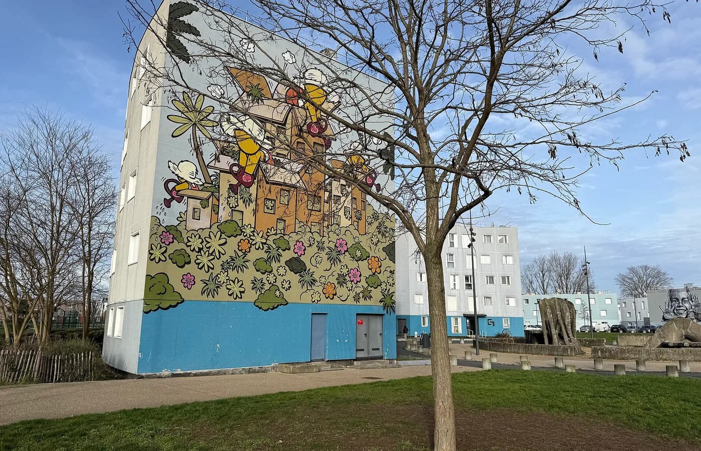 La Grande Borne, fresque d'Émile Aillaud — Grigny